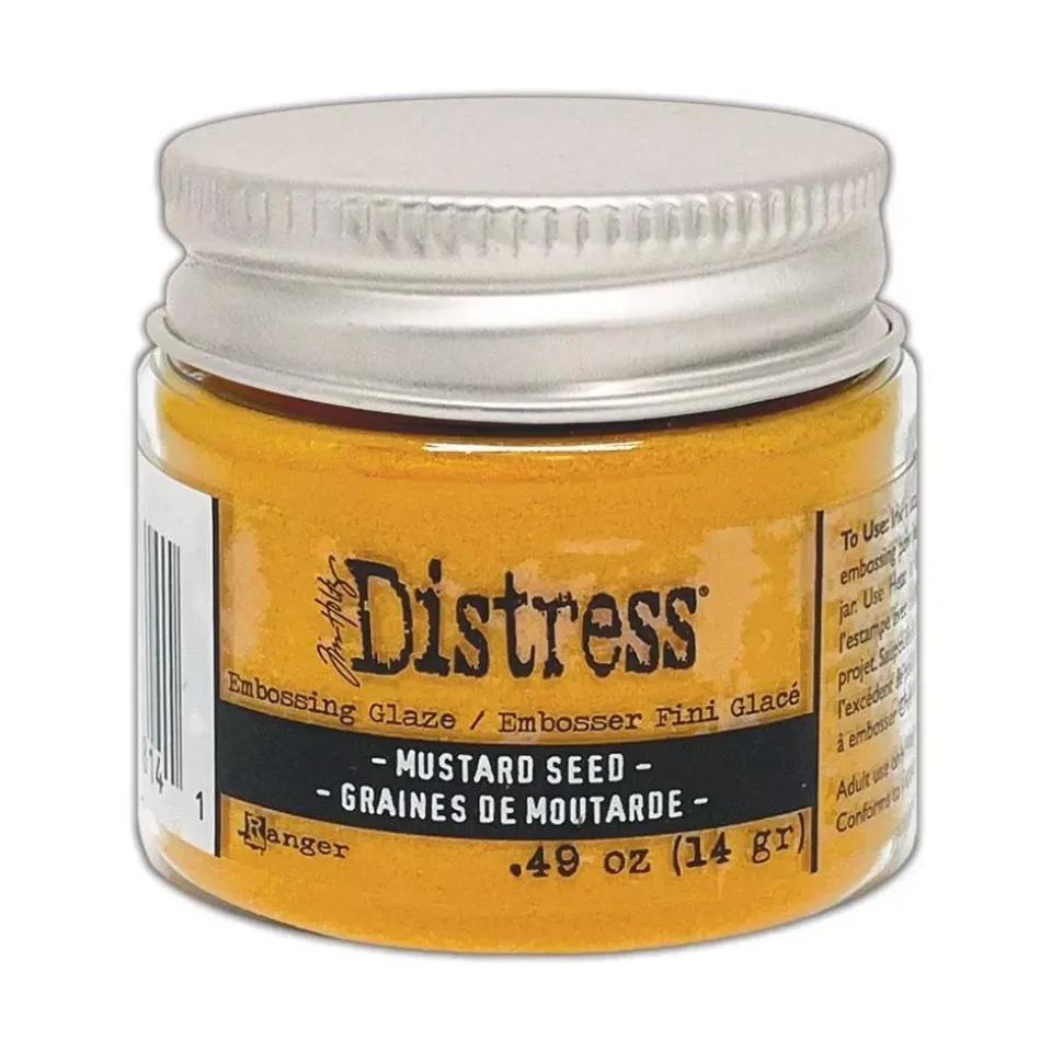 Polvos Embossing Distress Glaze Mustard Seed Tim Holtz Ranger