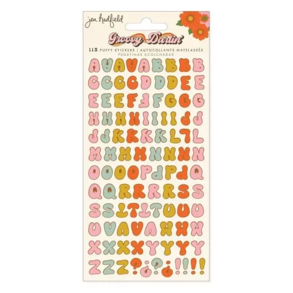 Puffy Stickers Abecedario Groovy Darlin' Jen Hadfield
