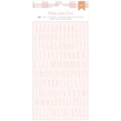 Puffy stickers abecedario Hello Little Girl American Crafts