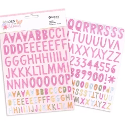 Puffy stickers Alfabeto Born To Bloom Rosie's Studio