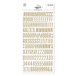 Puffy Stickers Alfabeto Dorado Un Nuevo Abril Lora Bailora