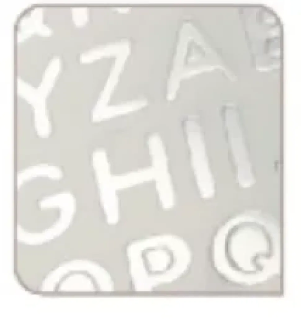 Puffy Stickers Alfabeto Plata On se Marie Artemio