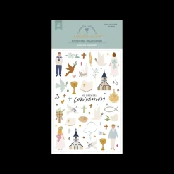 Puffy stickers Ilustraciones Comunión Edelweiss Lora Bailora