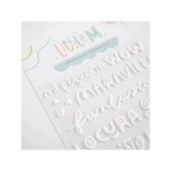 Puffy stickers Lettering Little M Lora Bailora