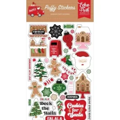 Puffy Stickers Santa's Christmas Delivery Echo Park
