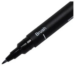 Rotulador Punta Pincel Pin Negro Uni-Ball