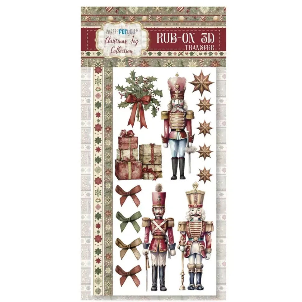 Rub-on 3D Transfer Christmas Joy PapersForYou