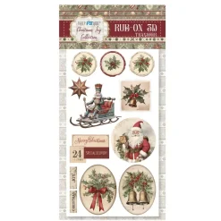 Rub-on 3D Transfer Christmas Joy PapersForYou