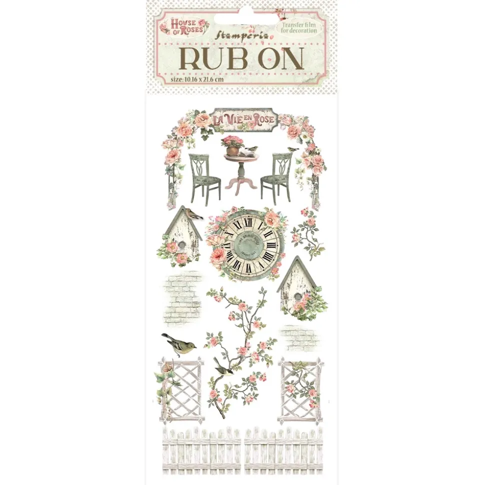 Rub-on Elementos House of Roses Stamperia