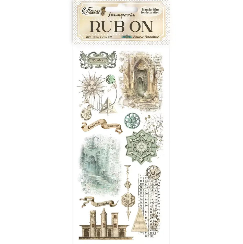Rub-on Elementos Sir Vagabond in Fantasy World Stamperia