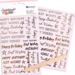 Rub-On Foil Celebrate You Rosie's Studio