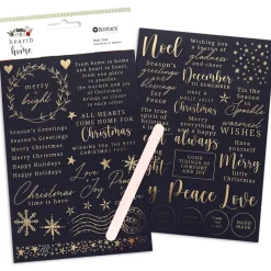 Rub-On Foil Heart & Home Rosie's Studio