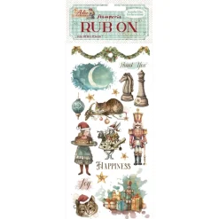 Rub-On Happiness Alice in Christmas Stamperia