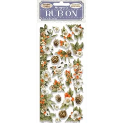 Rub-On Pinecones Winter Valley Stamperia