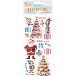 Rub-On Santa Claus Romantic Candy Christmas Stamperia