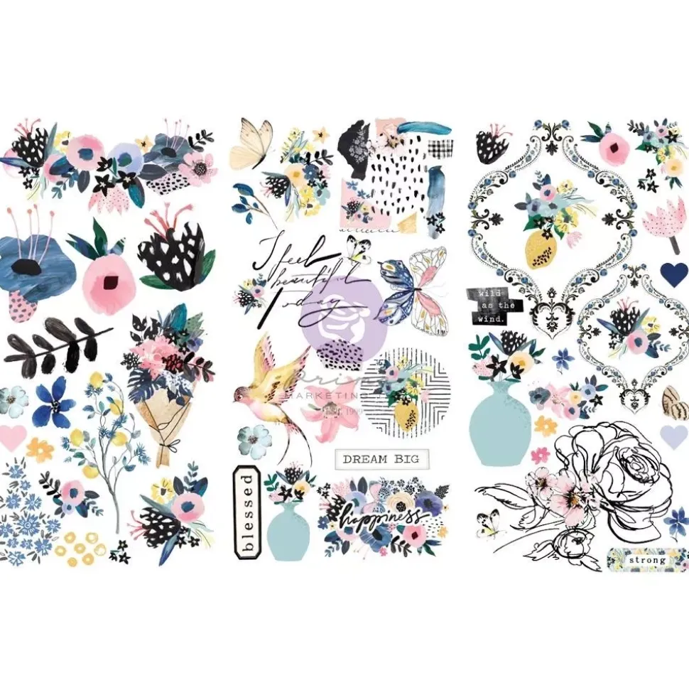 Rub-On Spring Abstract Prima Marketing