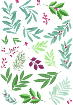 Rub-On Vegetables Christmas Time Artemio