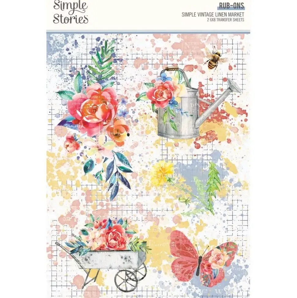 Rub-ons SV Linen Market Simple Stories