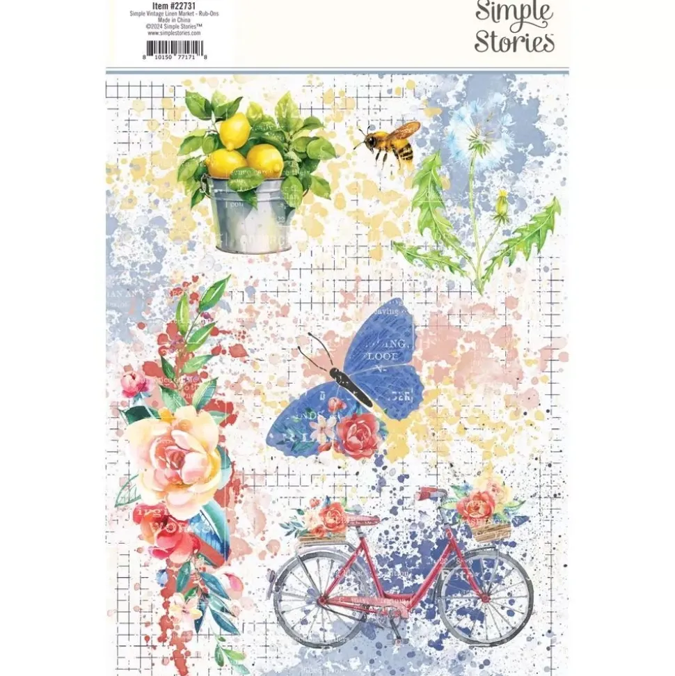 Rub-ons SV Linen Market Simple Stories