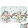 Sello Christmas Mice Carrying the Tree Stamping Bella