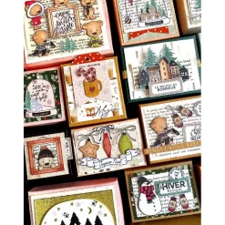 Sello de Madera Bolas de Navidad Enchantement Florilèges Design