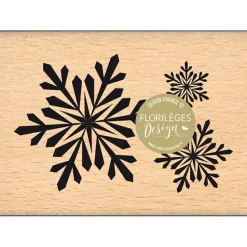 Sello de Madera Copos de Nieve Enchantement Florilèges Design