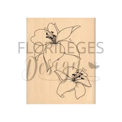 Sello de madera Dos Lirios Farandole Florilèges Design