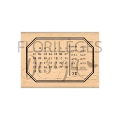 Sello de madera Fecha de Hoy Farandole Florilèges Design