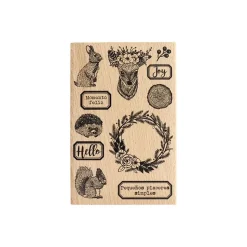 Sello de madera Felicidad del día Florilèges Design