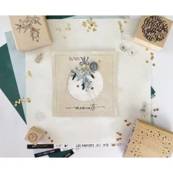 Sello de Madera Ramo de Navidad Enchantement Florilèges Design