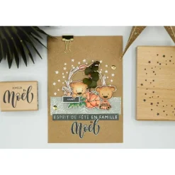 Sello de Madera Un Joyeux Noël Enchantement Florilèges Design