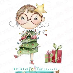 Sello Lunettes Christmas Girl Stamping Bella