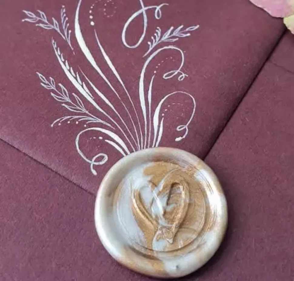 Sello para Lacre Corazón Wax Sealing Manuscript