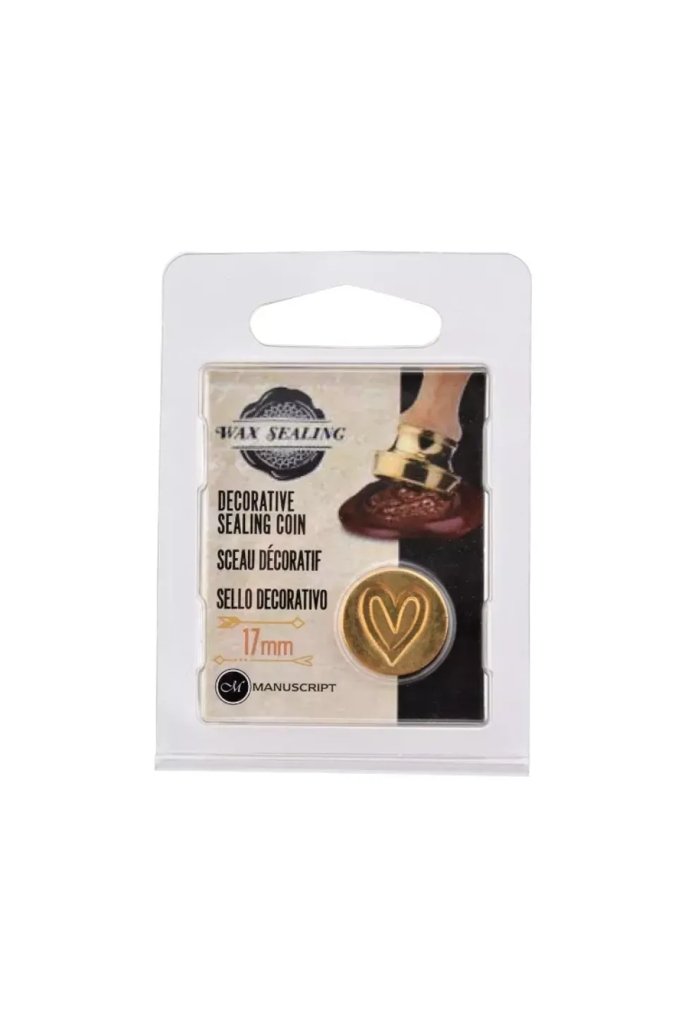 Sello para Lacre Corazón Wax Sealing Manuscript