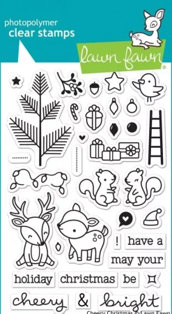 Sello transparente cheery christmas - Lawn fawn