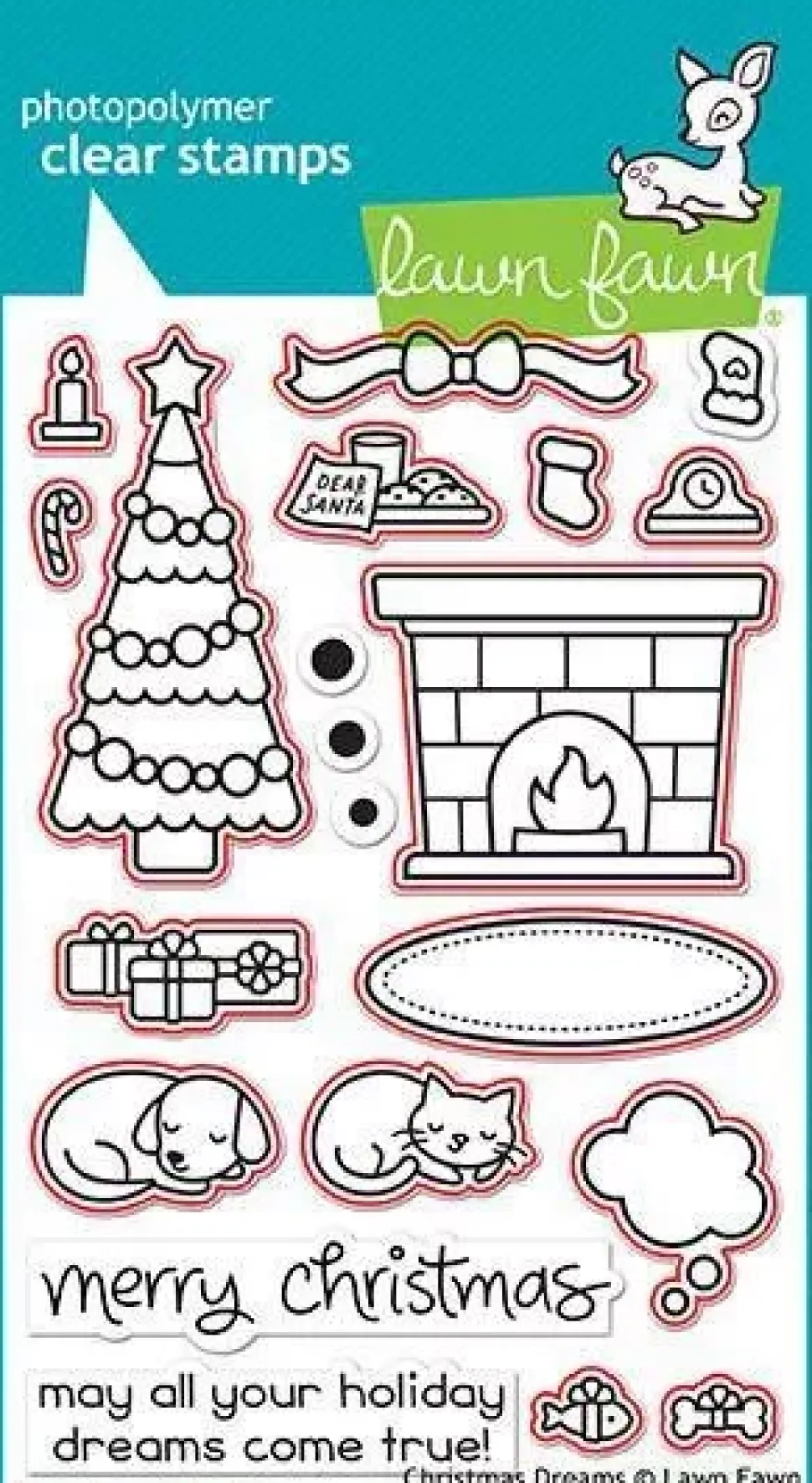 Sello transparente Christmas dreams - Lawn fawn