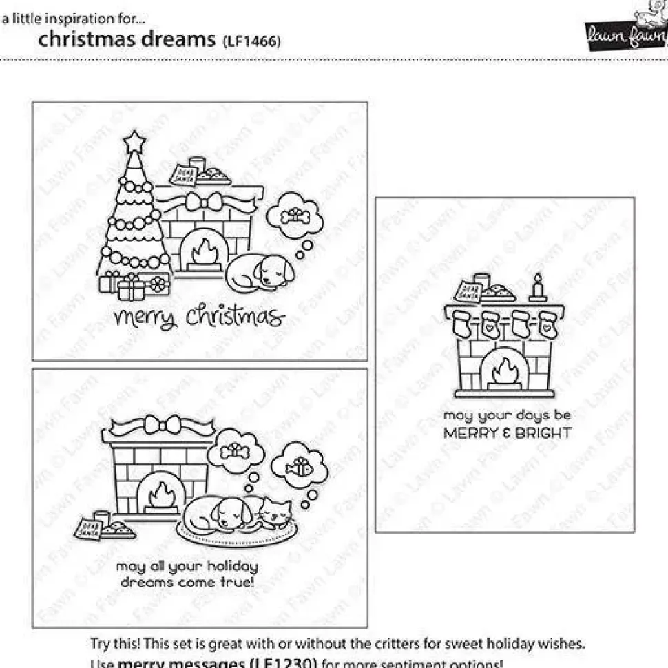 Sello transparente Christmas dreams - Lawn fawn