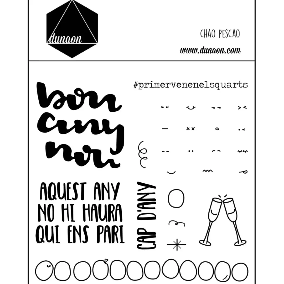 Sello transparente en castellano Cap d'any Dunaon