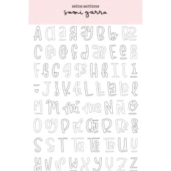 Sellos transparentes Abecedario Combinado Contorno Sami Garra