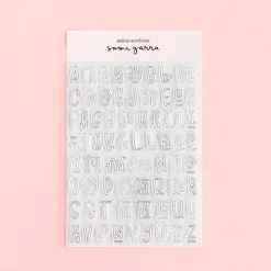 Sellos transparentes Abecedario Combinado Contorno Sami Garra