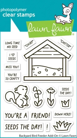 Sellos transparentes backyard bird feeder add-on Lawn Fawn