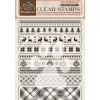 Sellos transparentes Borders Create Happiness Christmas Plus Stamperia