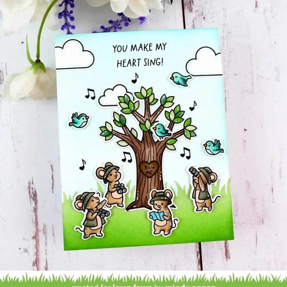 Sellos transparentes Heart Tree Lawn Fawn