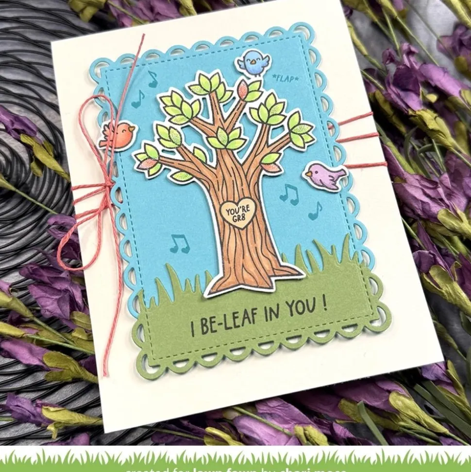 Sellos transparentes Heart Tree Lawn Fawn