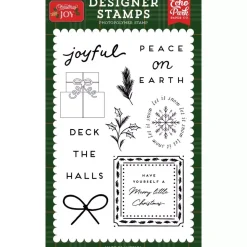 Sellos transparentes Joyful Sprigs Christmas Joy Echo Park