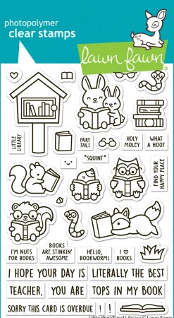Sellos Transparentes Little Woodland Library Lawn Fawn
