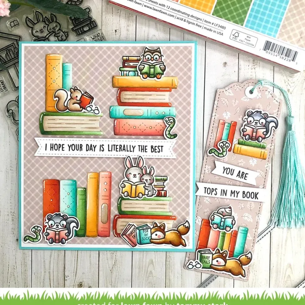 Sellos Transparentes Little Woodland Library Lawn Fawn