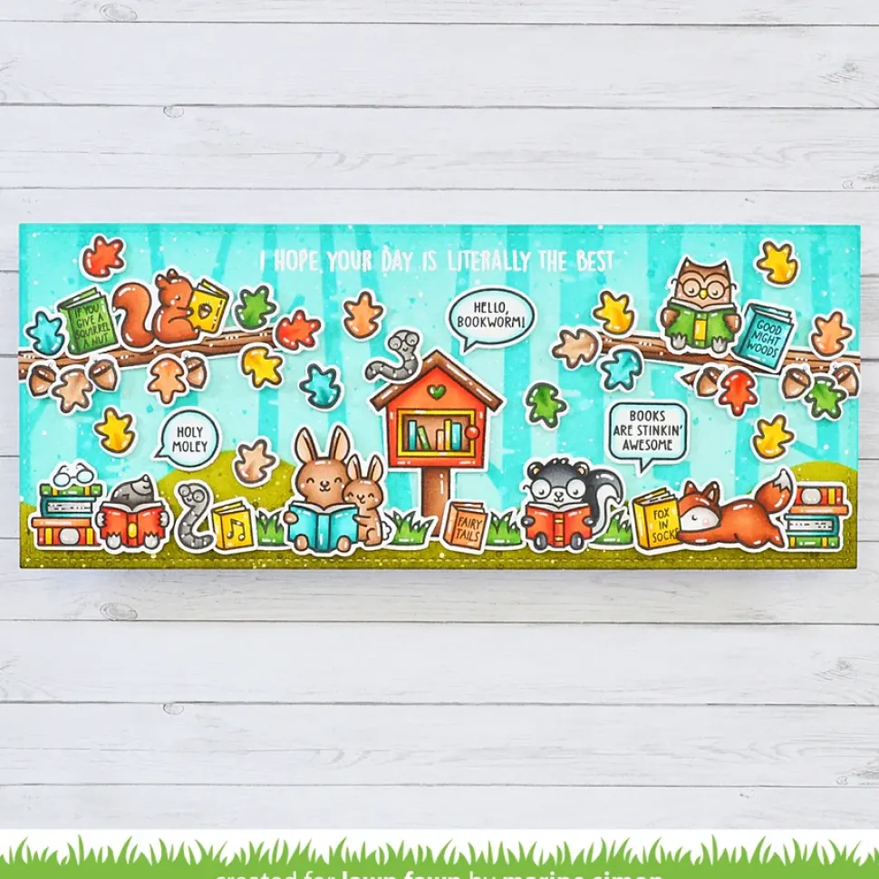 Sellos Transparentes Little Woodland Library Lawn Fawn