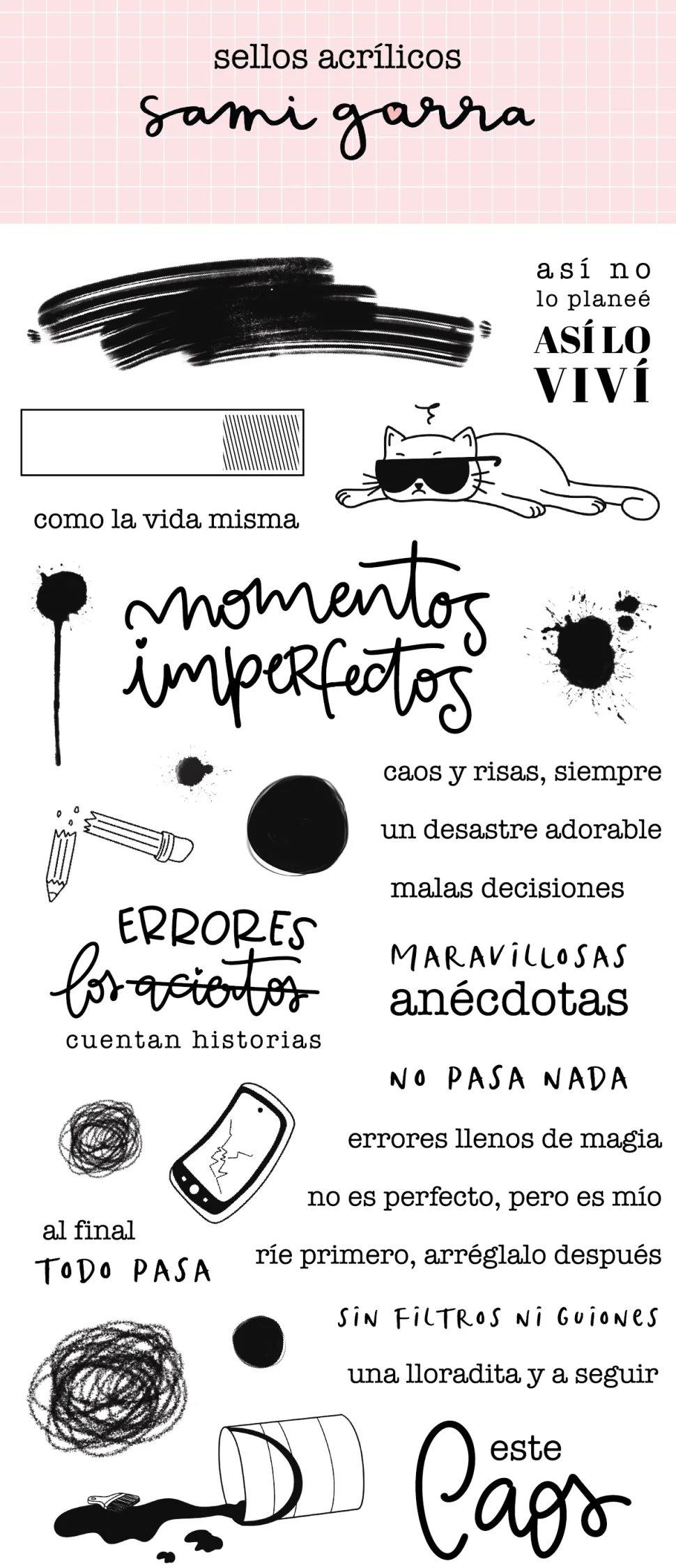 Sellos transparentes Momentos Imperfectos Sami Garra