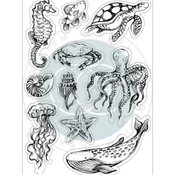 Sellos Transparentes Sea Life Ocean Tale Craft Consortium